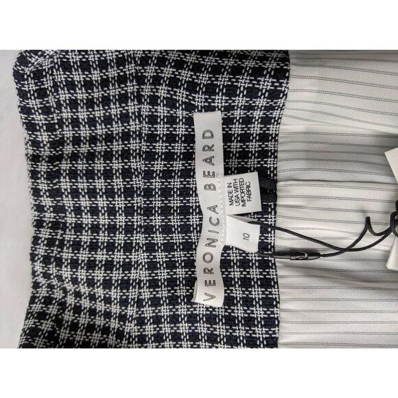 Veronica Beard Classic Long and Lean Dickey Blazer Black & White Jacket Size 10 - Picture 4 of 10